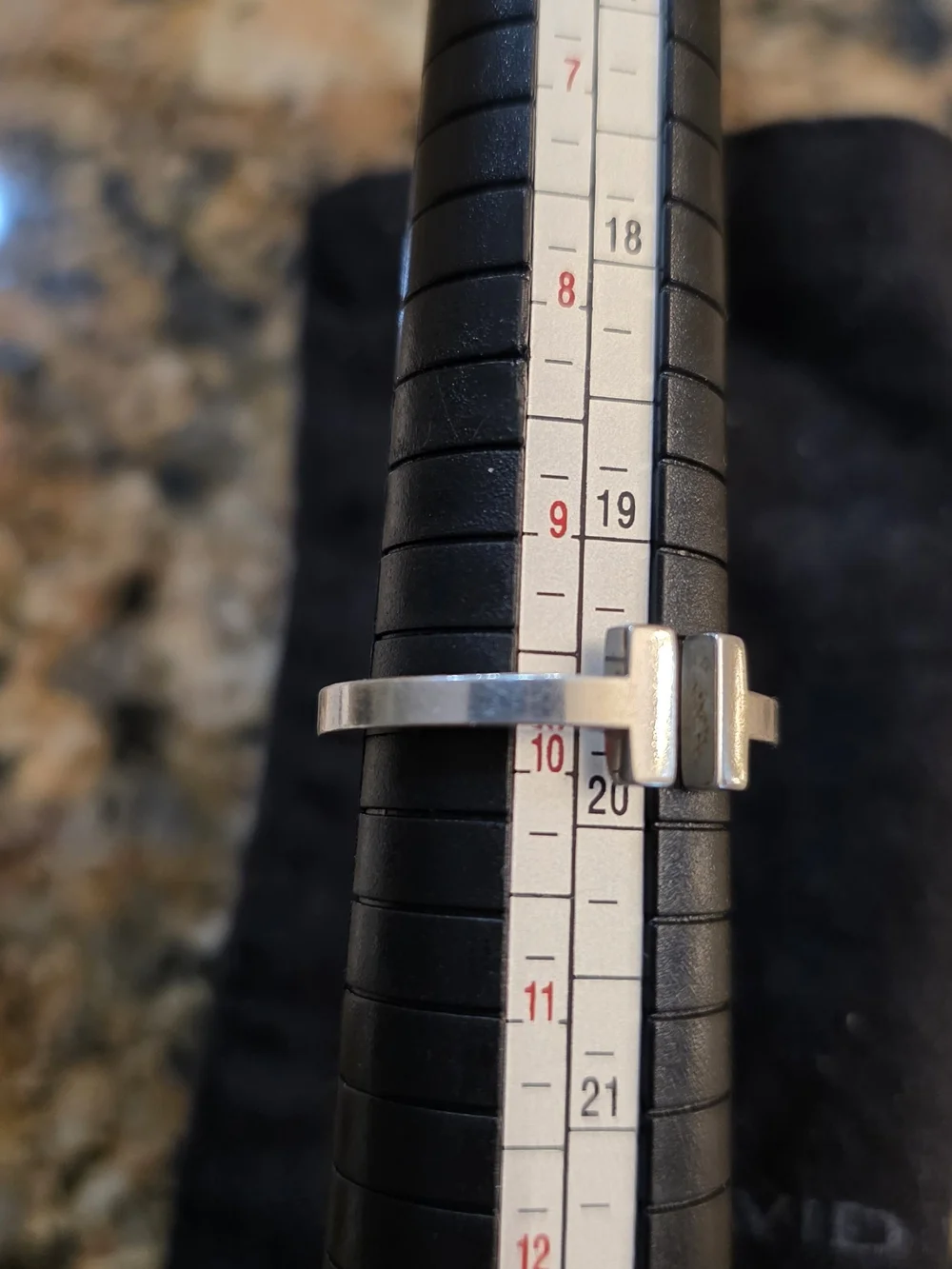 Tiffany & Co. Sterling Silver Open Double T Bar Ring